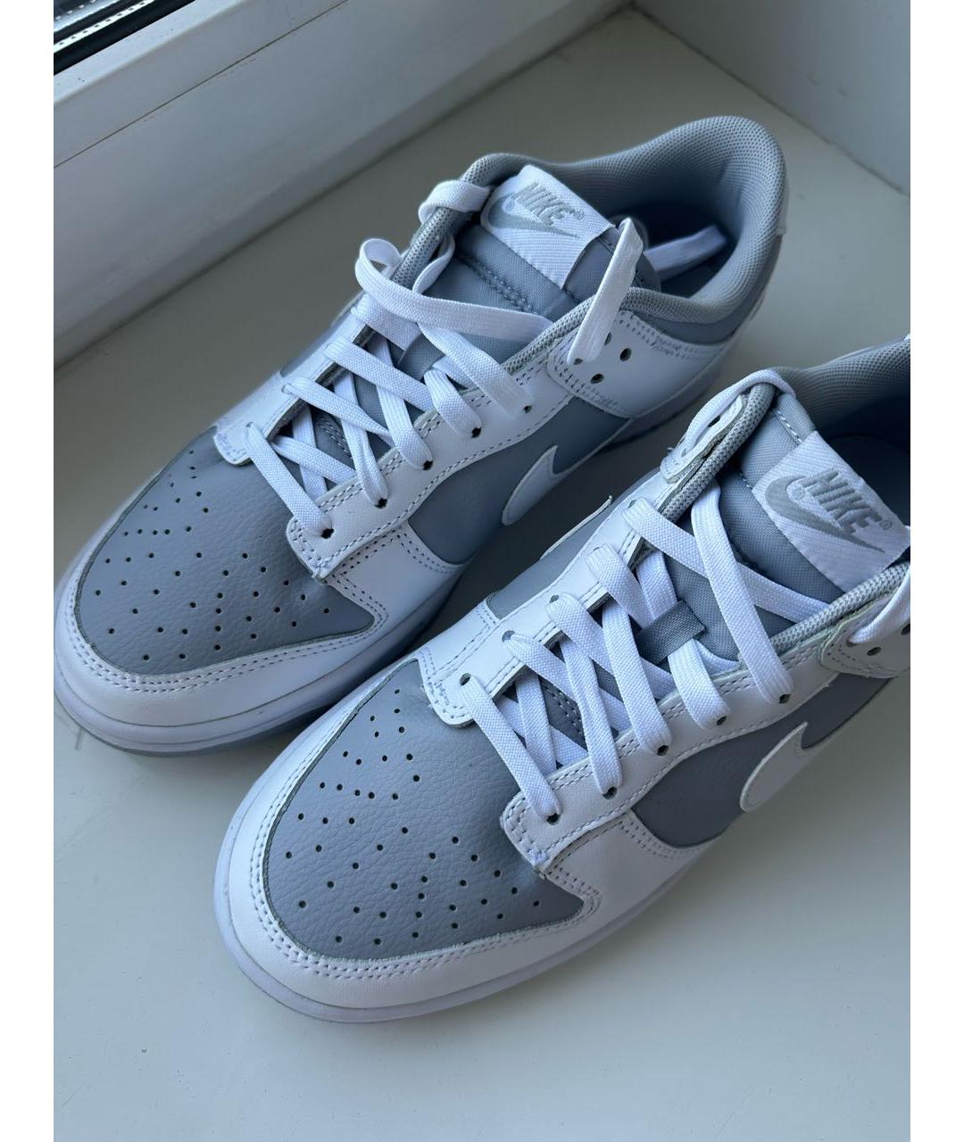 NIKE Серые кожаные кроссовки, фото 2