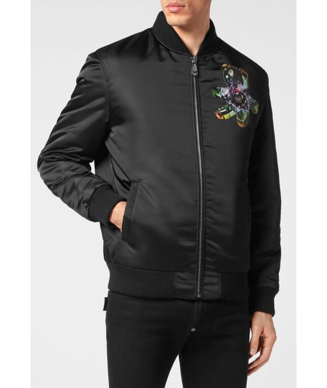 PHILIPP PLEIN Черная полиэстеровая куртка, фото 5