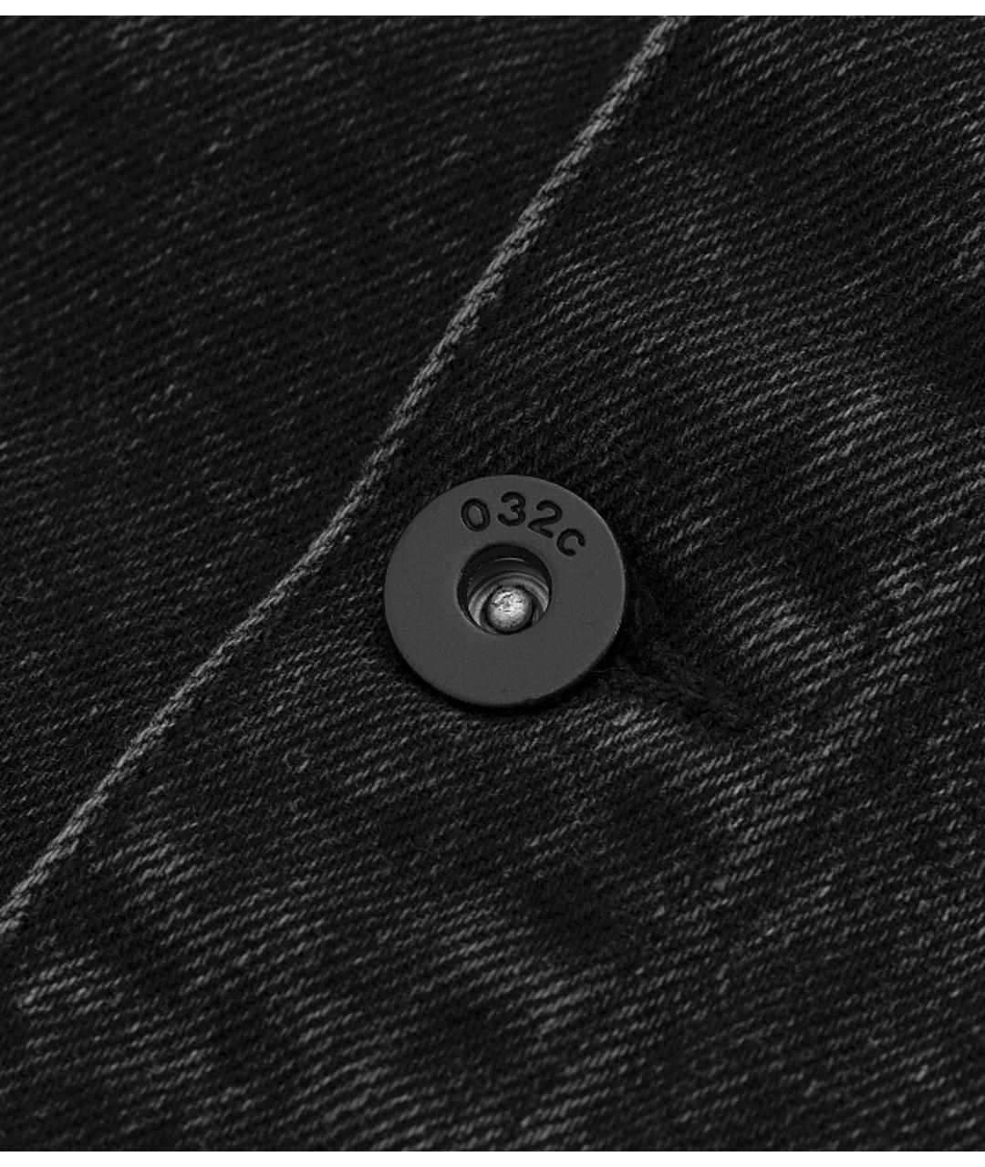 032C Черная хлопковая куртка, фото 5