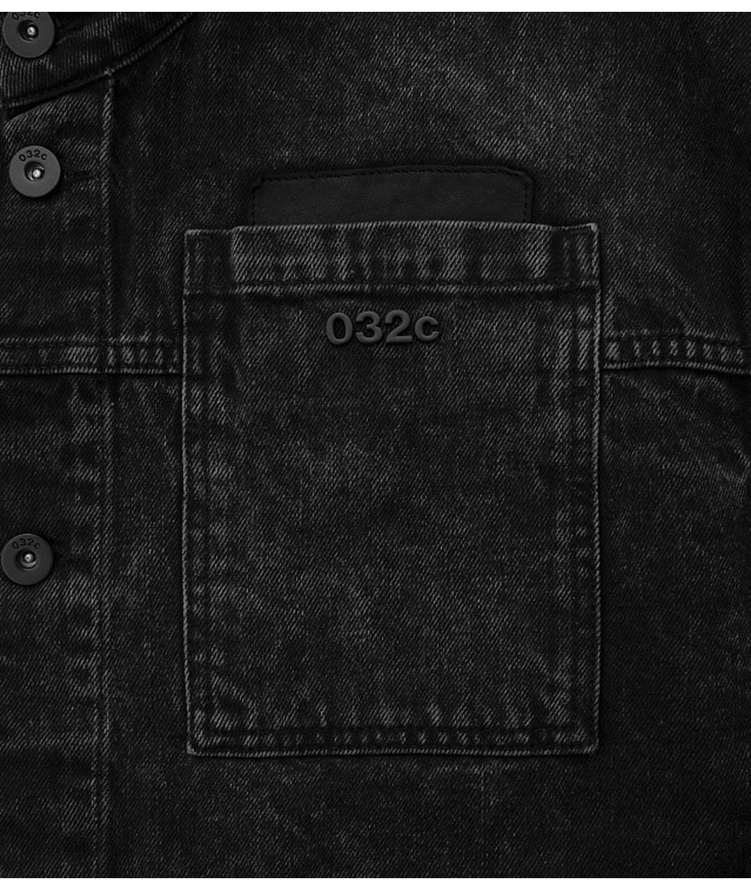 032C Черная хлопковая куртка, фото 4