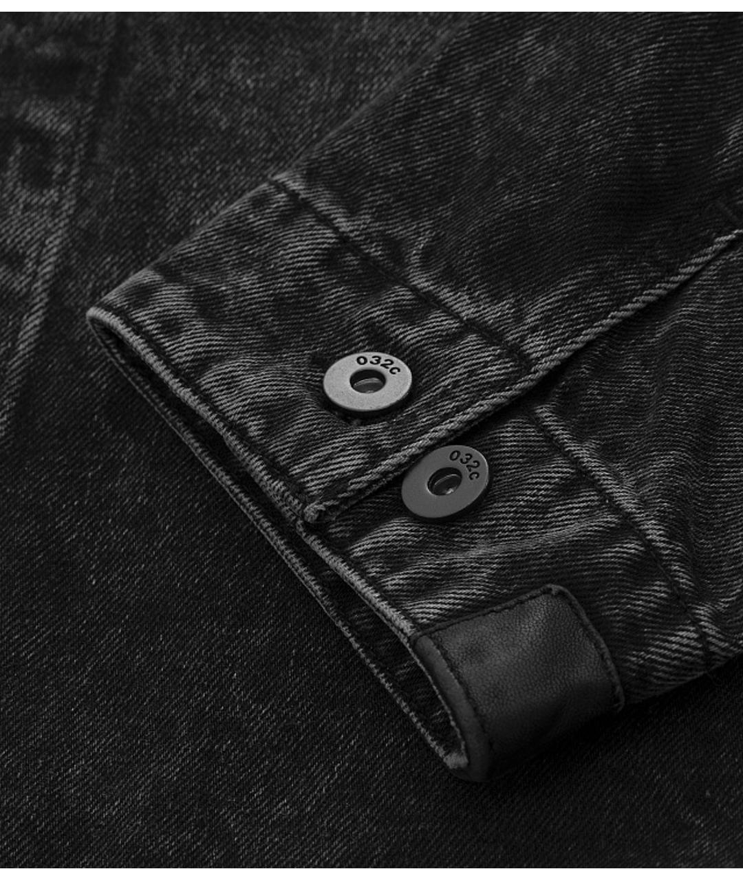 032C Черная хлопковая куртка, фото 6