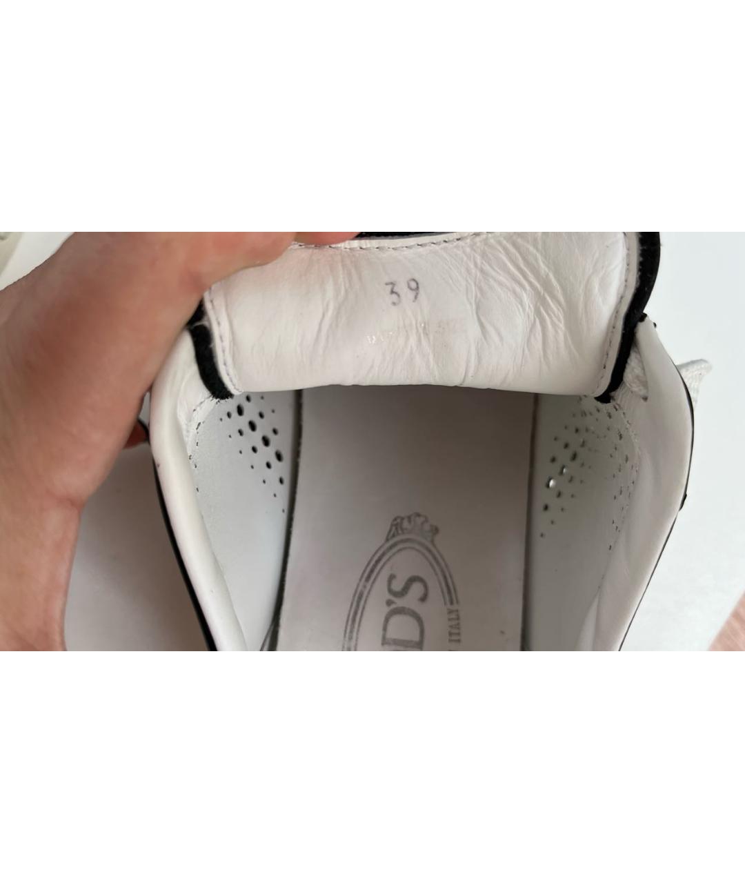 TOD'S Черные кожаные кроссовки, фото 7