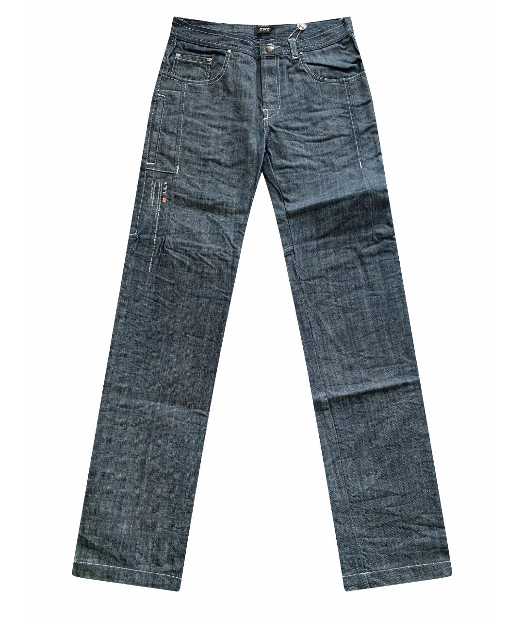 COSTUME NATIONAL Серые хлопковые прямые джинсы, фото 1