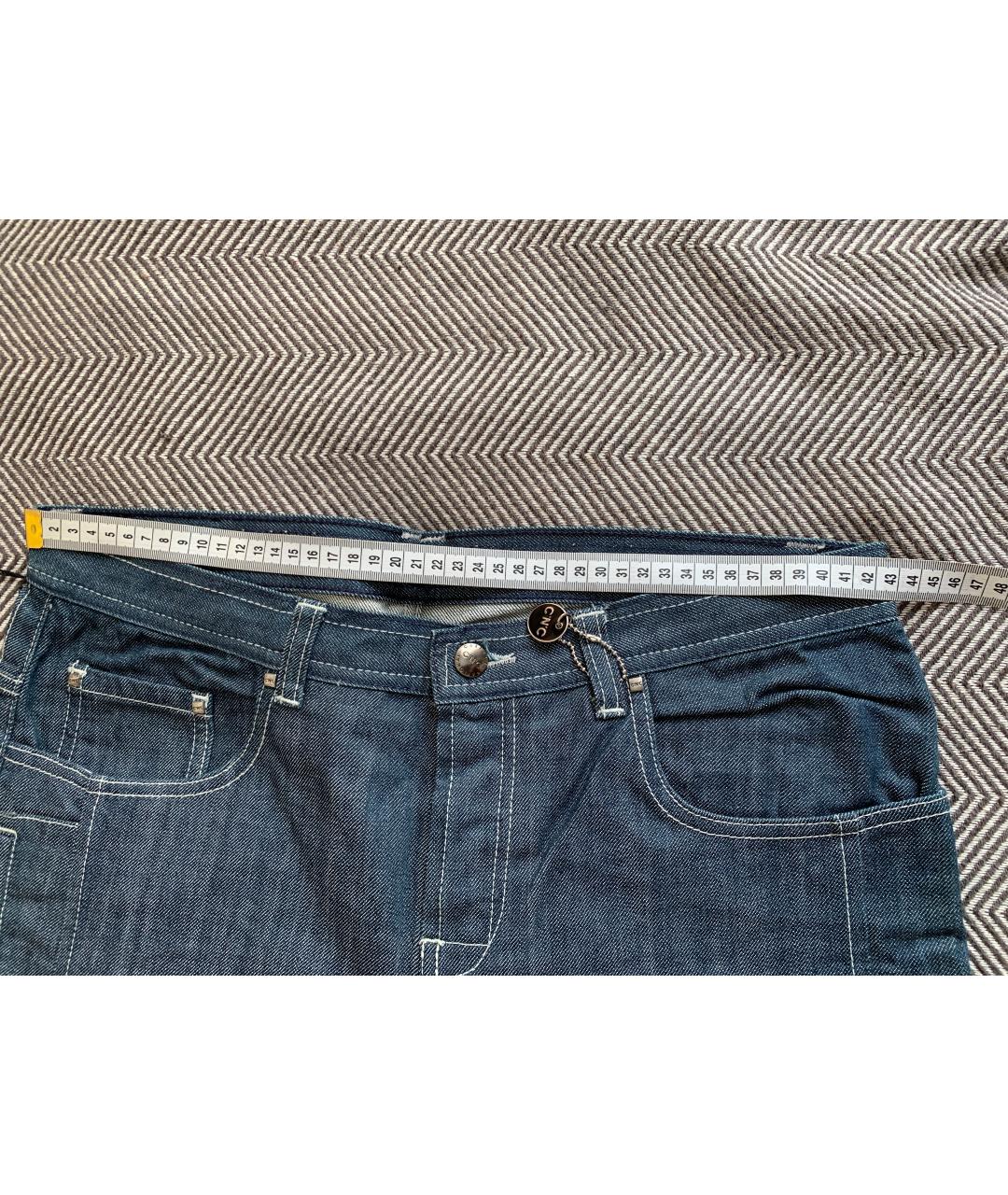 COSTUME NATIONAL Серые хлопковые прямые джинсы, фото 3