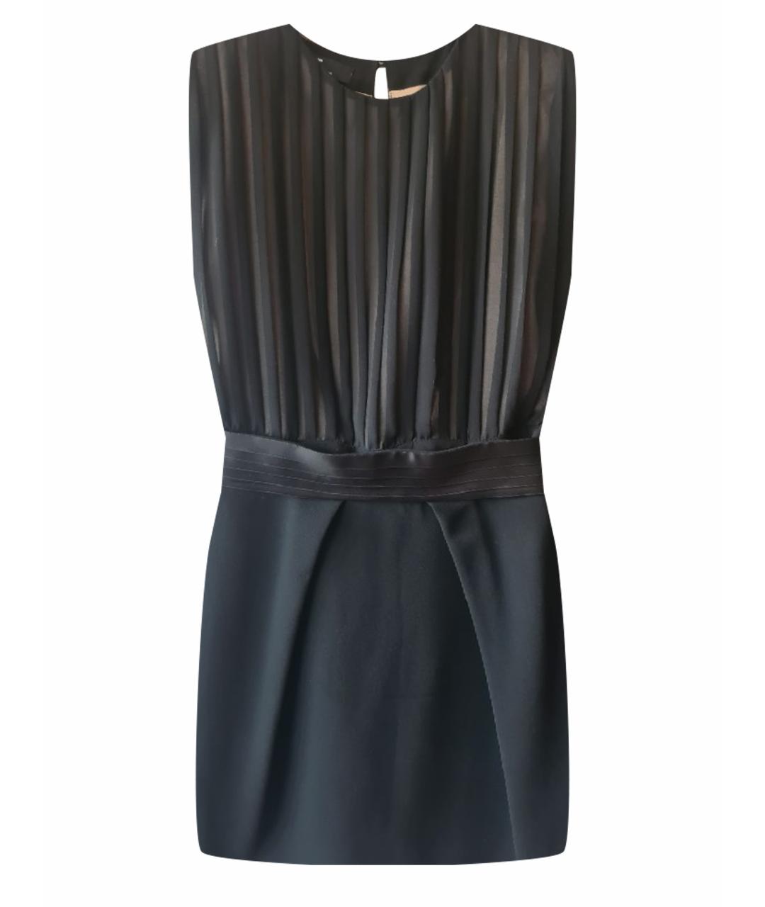 ELISABETTA FRANCHI Черное полиэстеровое коктейльное платье, фото 1