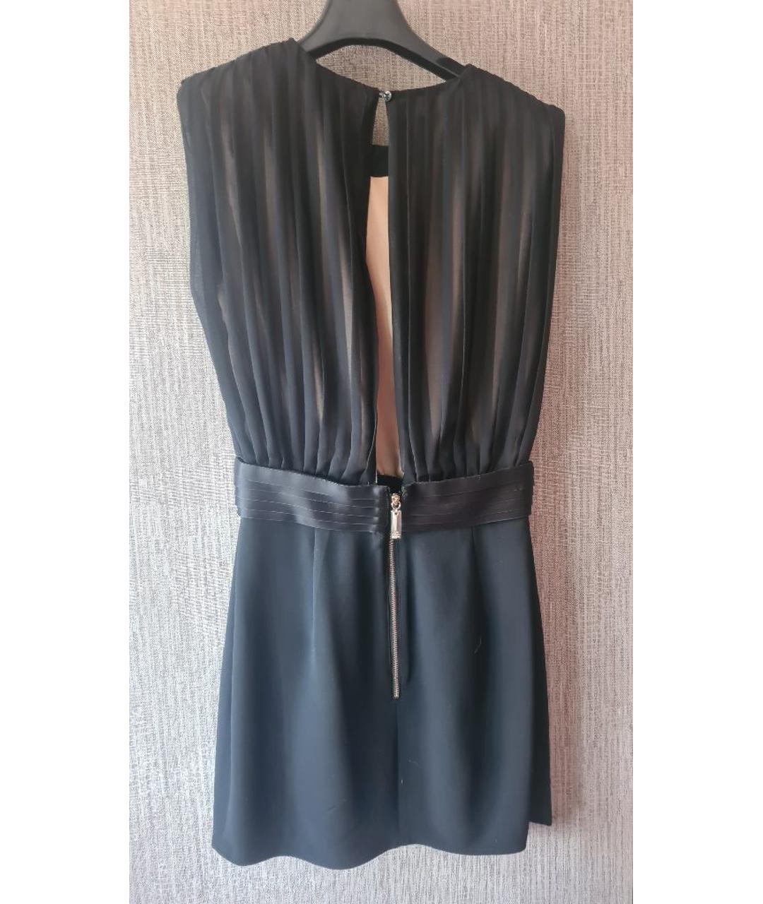 ELISABETTA FRANCHI Черное полиэстеровое коктейльное платье, фото 2