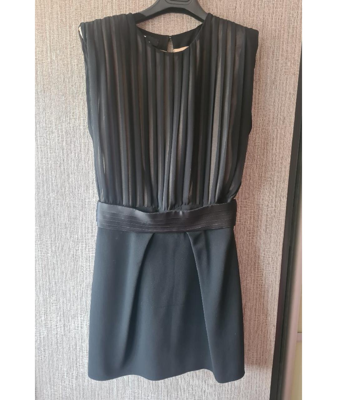 ELISABETTA FRANCHI Черное полиэстеровое коктейльное платье, фото 5