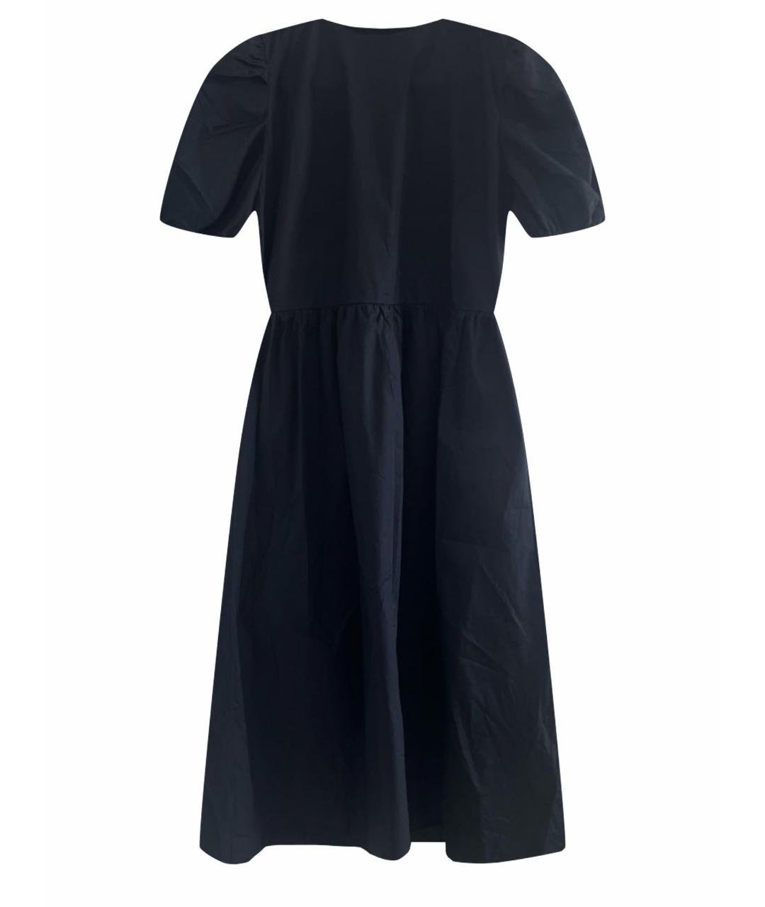 ALEXANDER MCQUEEN Черное хлопковое повседневное платье, фото 1