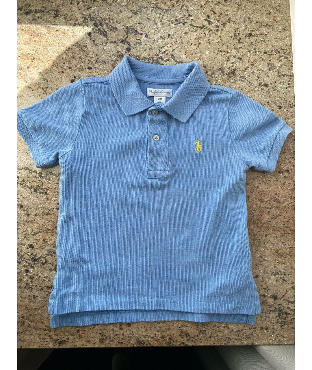 RALPH LAUREN Голубая хлопковая детская рубашка, фото 5