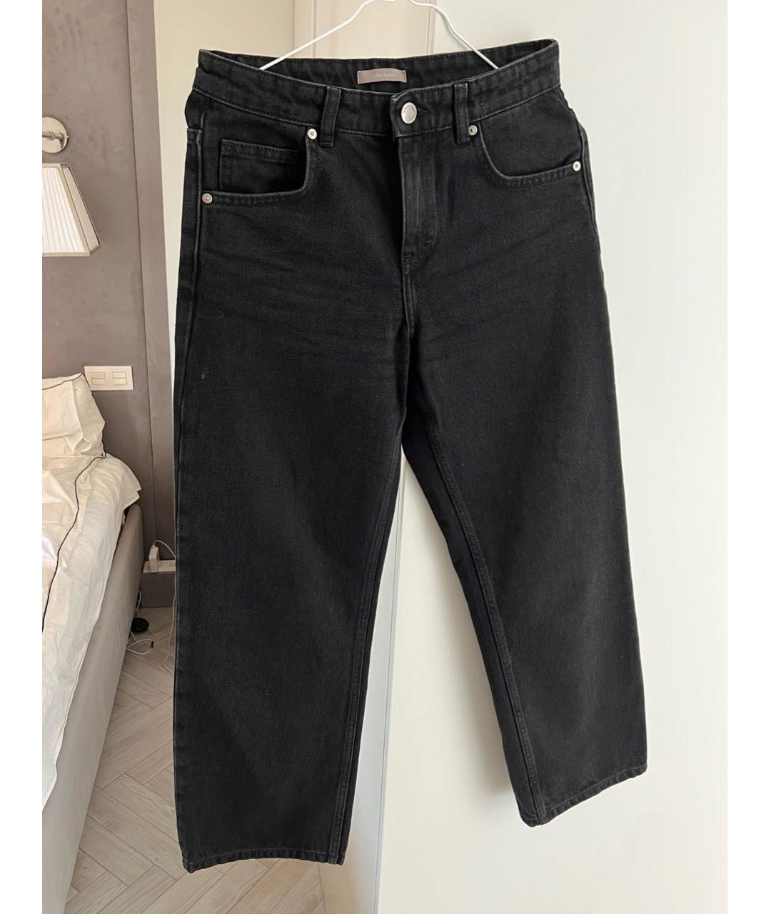 12 STOREEZ Черные хлопковые прямые джинсы, фото 5