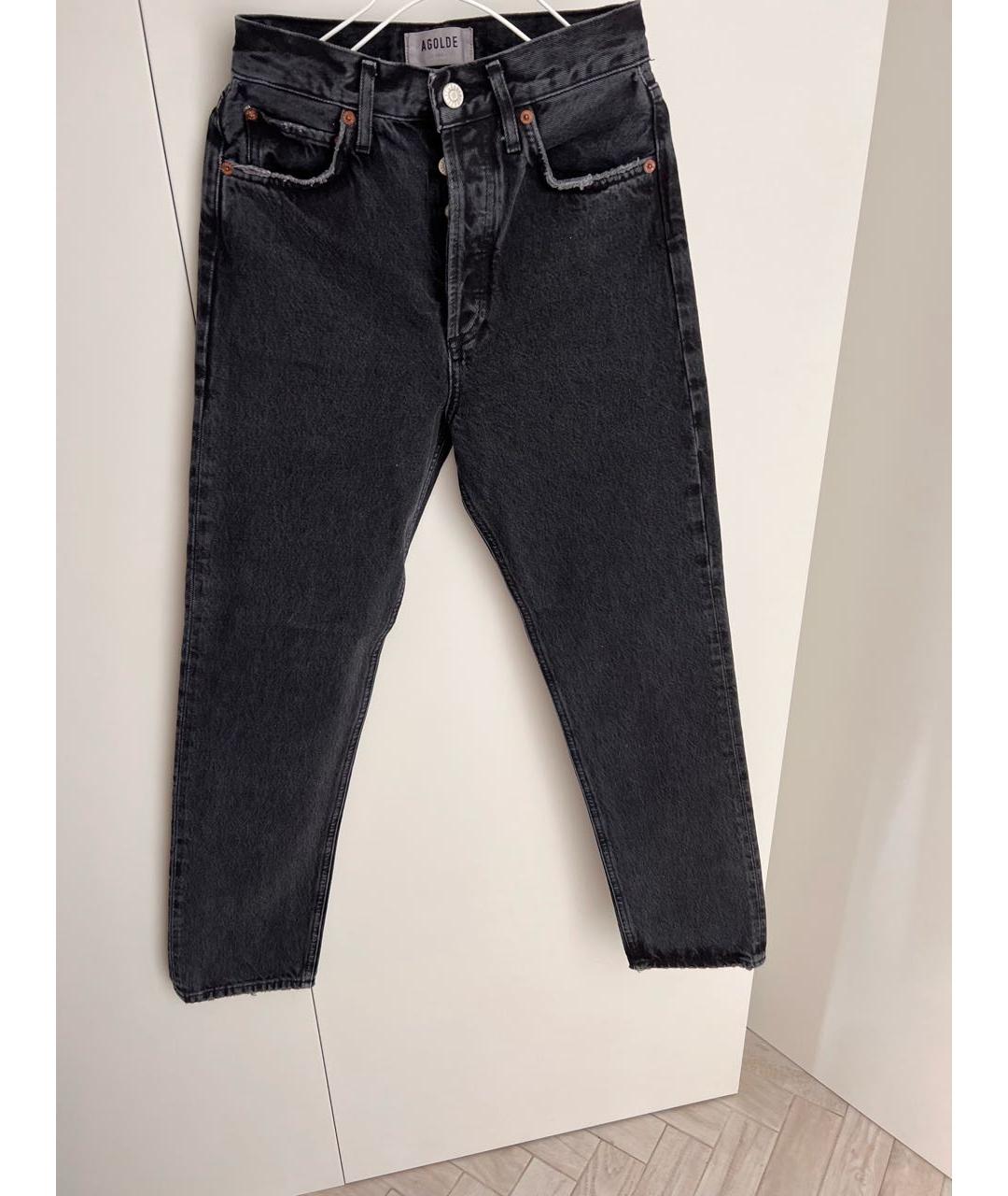 AGOLDE Черные хлопковые прямые джинсы, фото 5