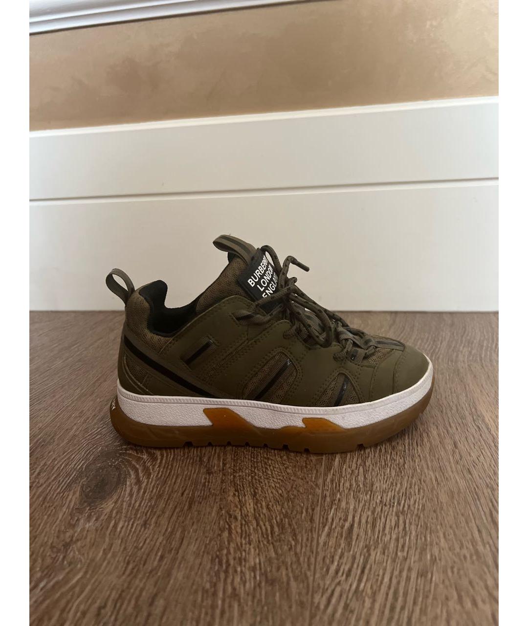 BURBERRY Хаки кеды, фото 7