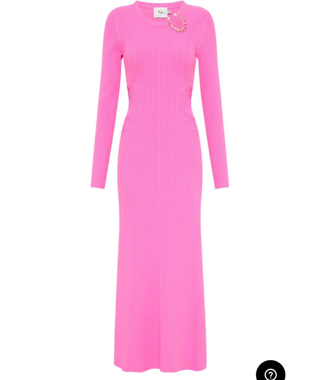 AJE Розовое вискозное повседневное платье, фото 5