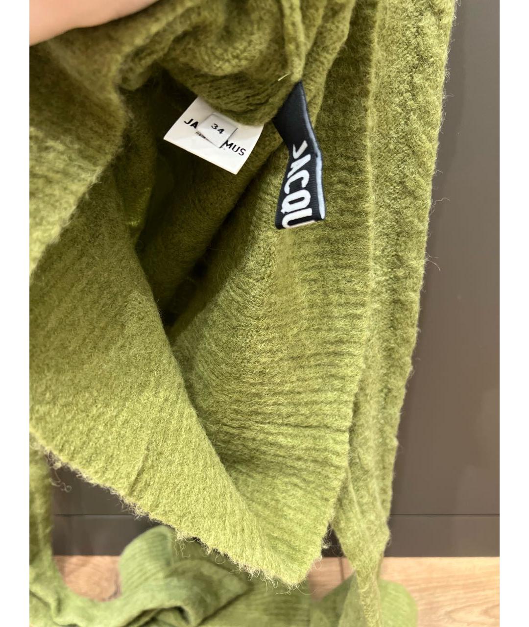 JACQUEMUS Зеленый шерстяной джемпер / свитер, фото 3