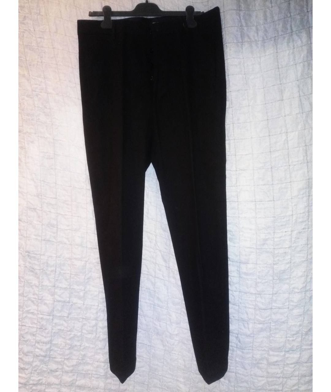 RICK OWENS Черные хлопковые брюки чинос, фото 9