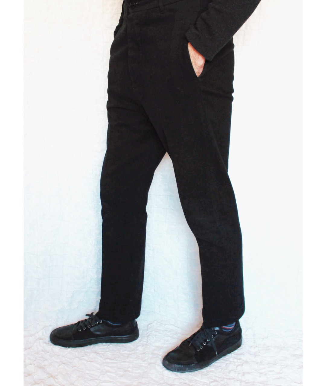 RICK OWENS Черные хлопковые брюки чинос, фото 2