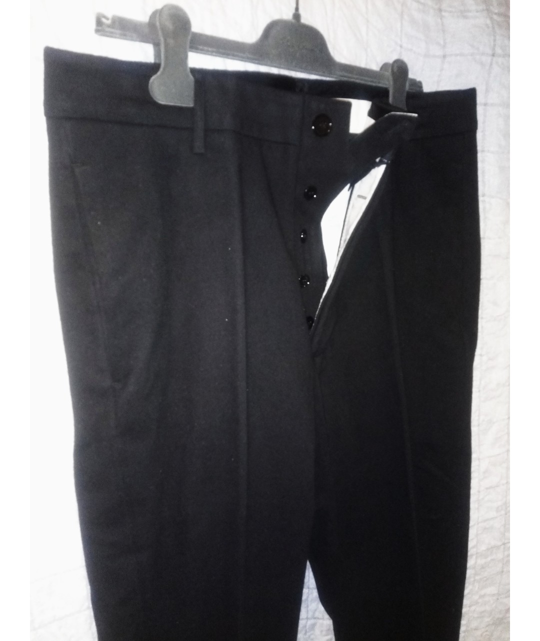 RICK OWENS Черные хлопковые брюки чинос, фото 6