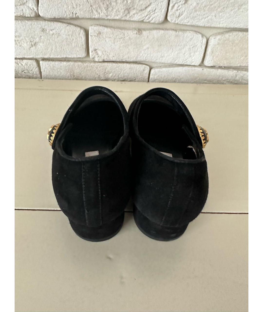 DOLCE & GABBANA KIDS Черные замшевые туфли, фото 4
