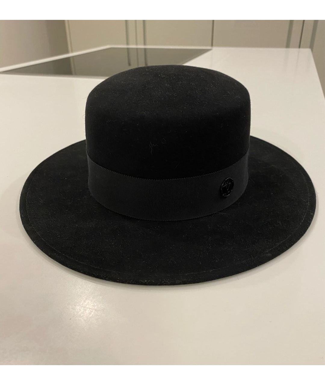 MAISON MICHEL Черная шерстяная шляпа, фото 5