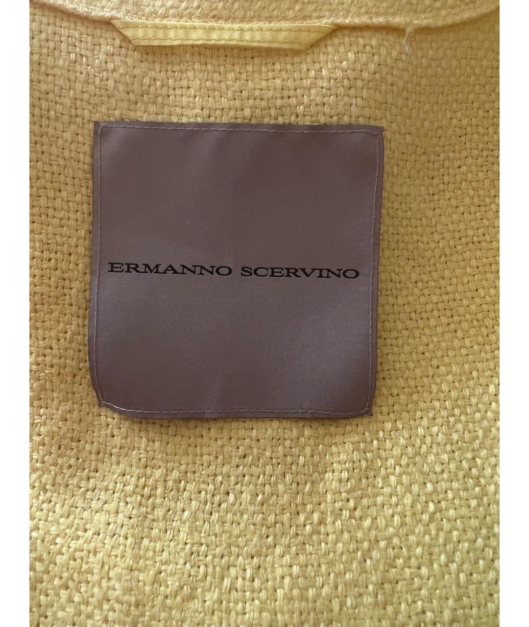 ERMANNO SCERVINO Желтый льняной кардиган, фото 3