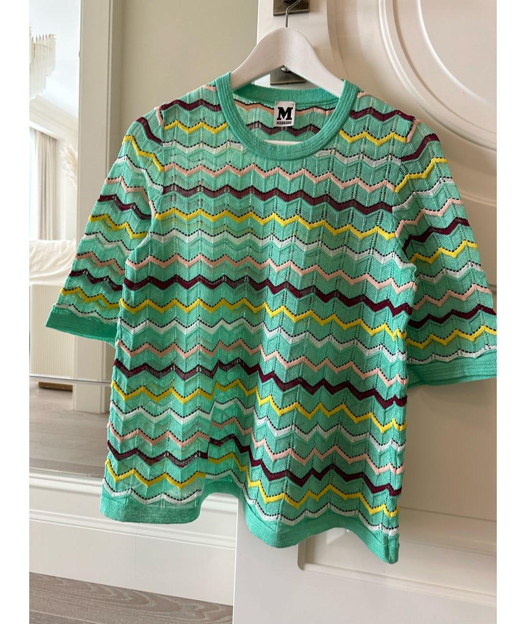 M MISSONI Зеленая хлопковая блузы, фото 4