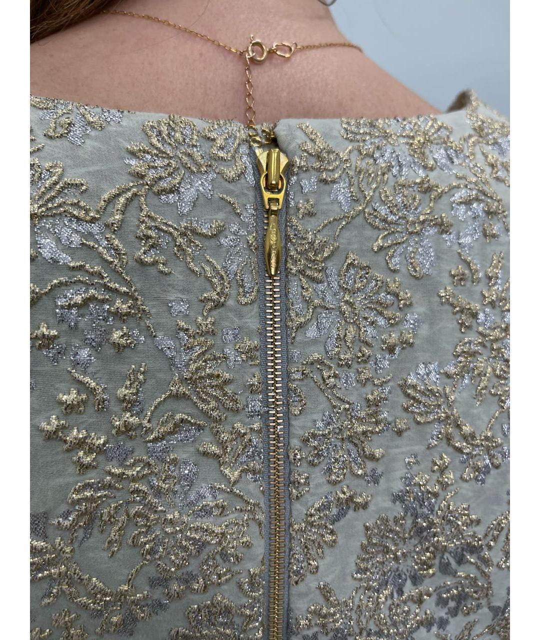 ROCHAS Золотое полиамидовое вечернее платье, фото 6