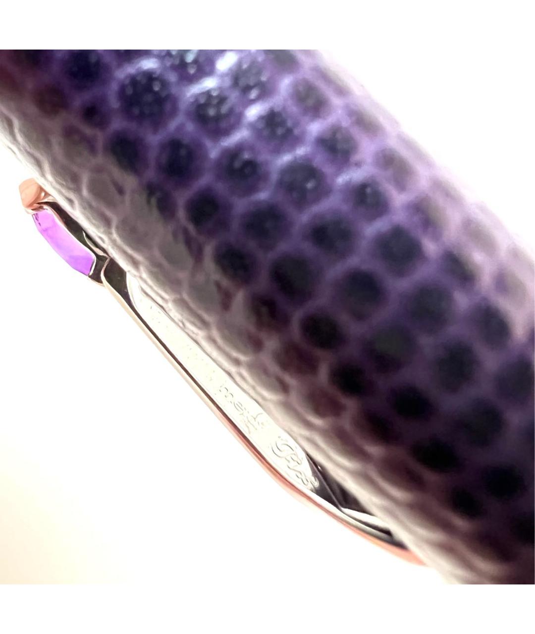 MONTBLANC Фиолетовая шариковая ручка из экзотической кожи, фото 6