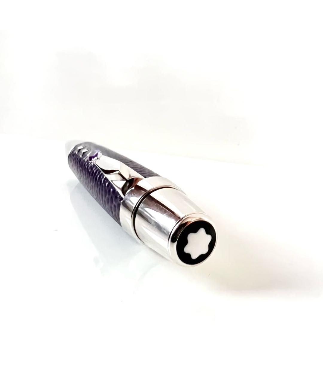 MONTBLANC Фиолетовая шариковая ручка из экзотической кожи, фото 4