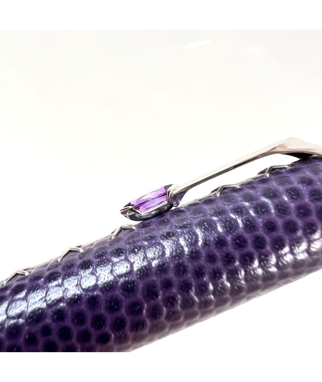 MONTBLANC Фиолетовая шариковая ручка из экзотической кожи, фото 3