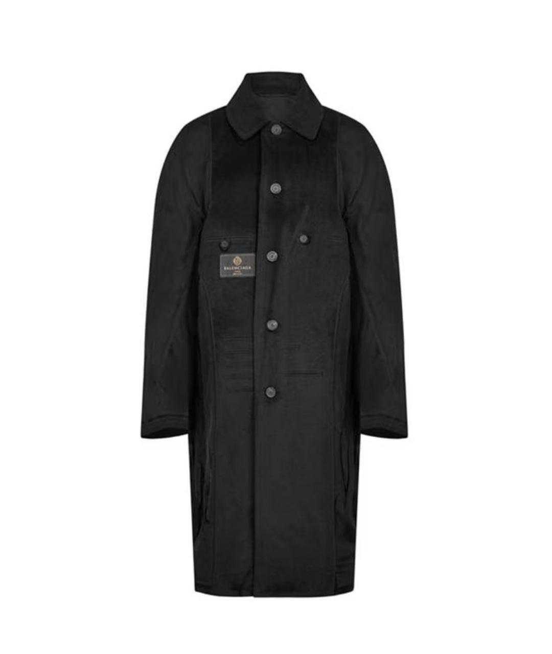 BALENCIAGA Черное шерстяное пальто, фото 5