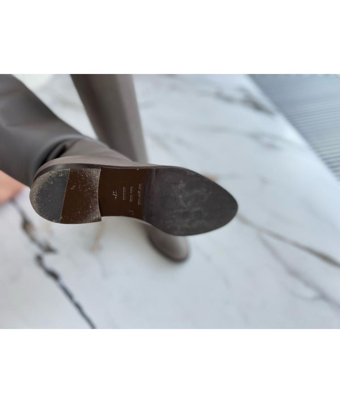 GIANVITO ROSSI Серые кожаные сапоги, фото 2