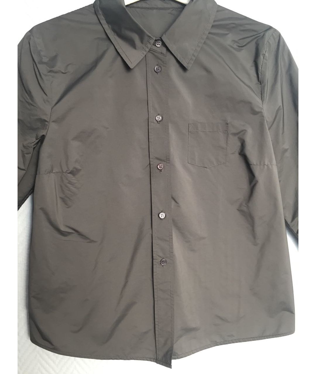 JIL SANDER NAVY Антрацитовая полиэстеровая рубашка/блузка, фото 2
