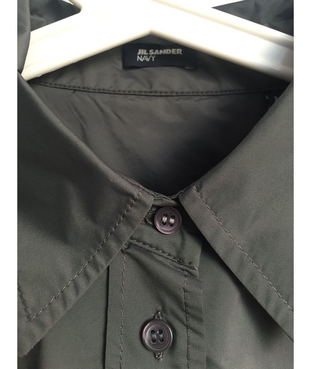 JIL SANDER NAVY Антрацитовая полиэстеровая рубашка/блузка, фото 4