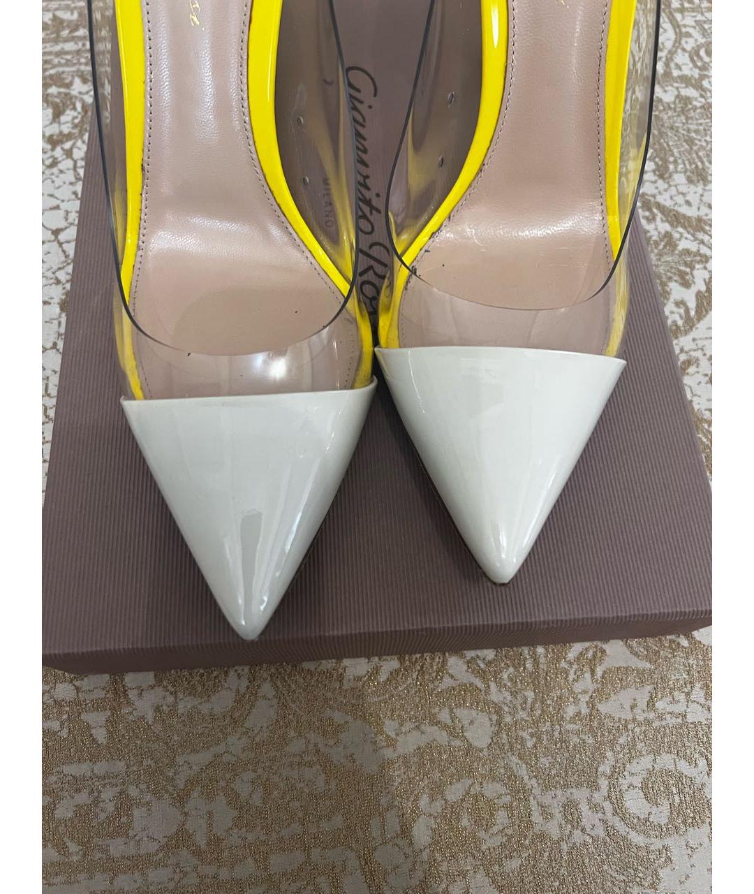 GIANVITO ROSSI Желтые туфли из лакированной кожи, фото 7