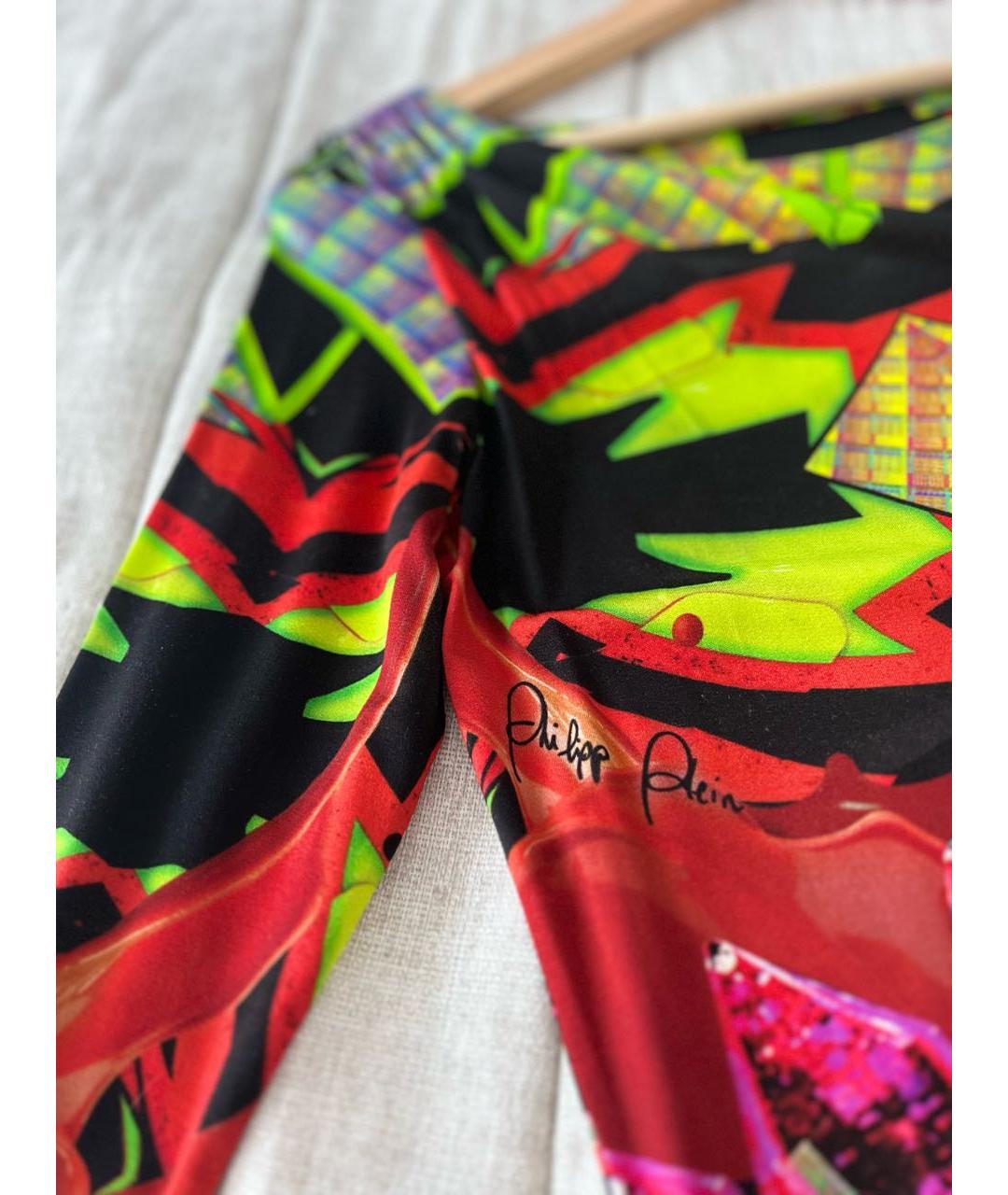 PHILIPP PLEIN Красное вискозное коктейльное платье, фото 4