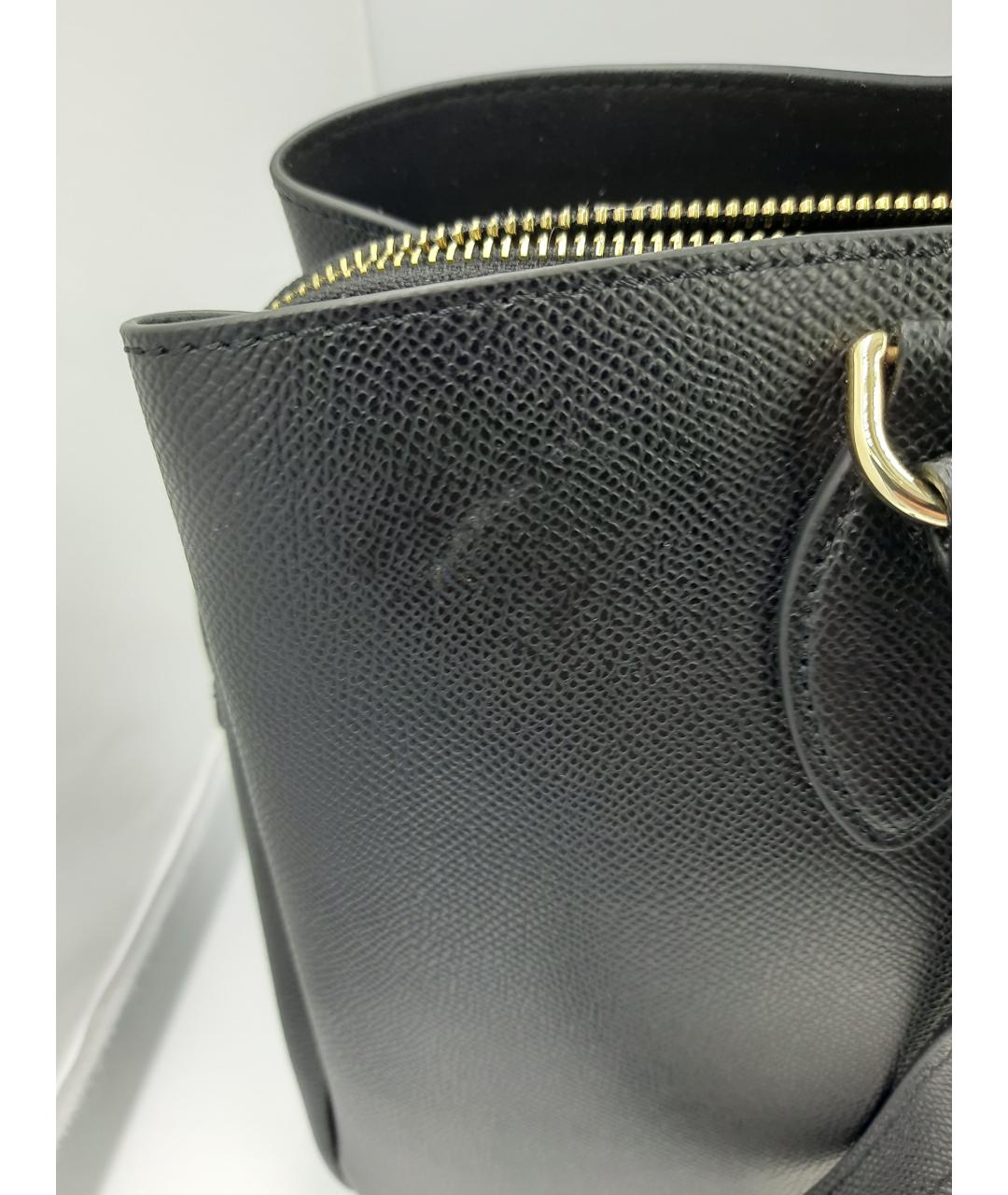 FURLA Черная кожаная сумка тоут, фото 8