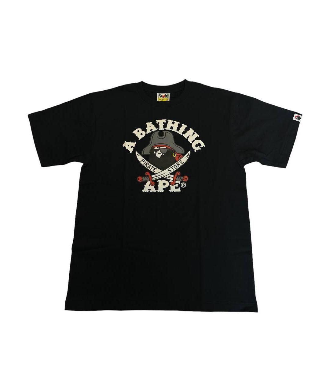 A BATHING APE Черная футболка, фото 3