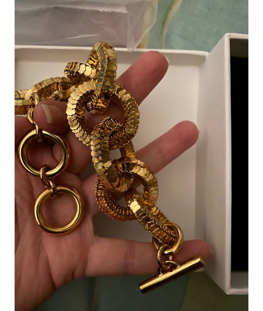 MOSCHINO Золотой позолоченный браслет, фото 5