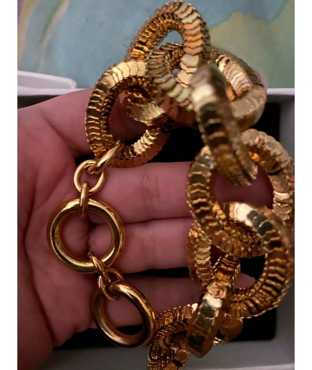 MOSCHINO Золотой позолоченный браслет, фото 4