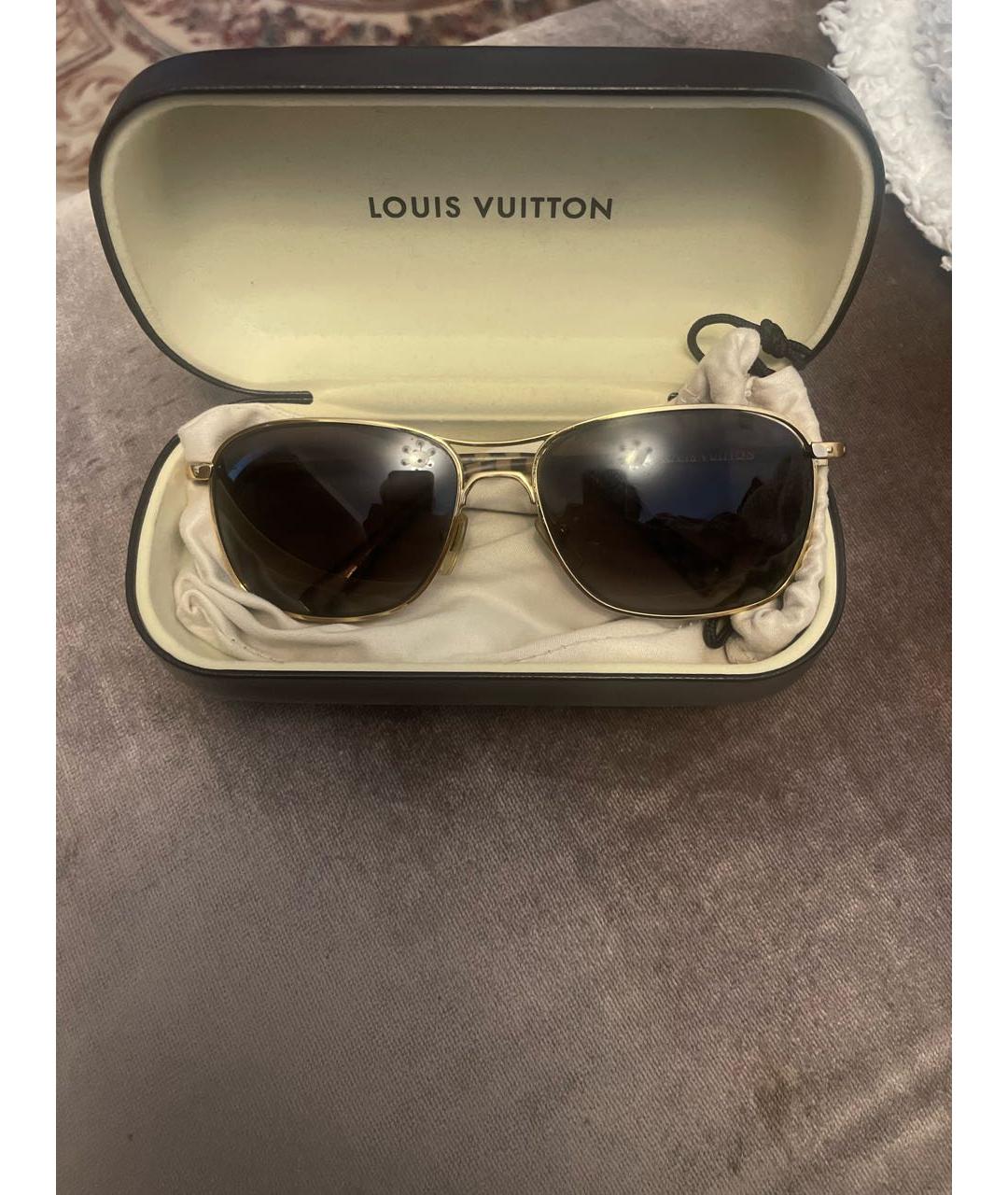 LOUIS VUITTON Коричневые солнцезащитные очки, фото 5