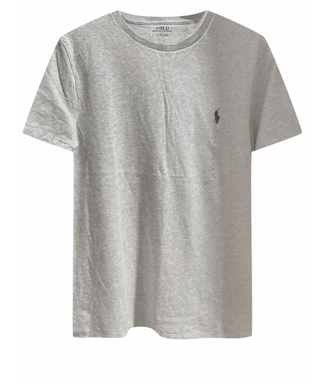 POLO RALPH LAUREN Серая хлопковая футболка, фото 1