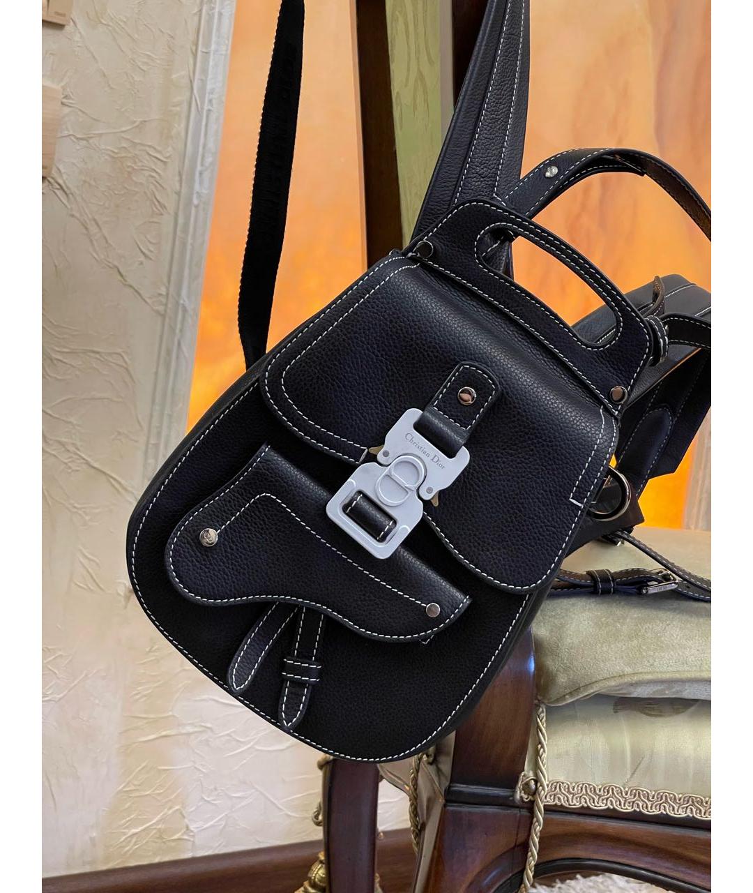 CHRISTIAN DIOR PRE-OWNED Черный кожаный рюкзак, фото 7