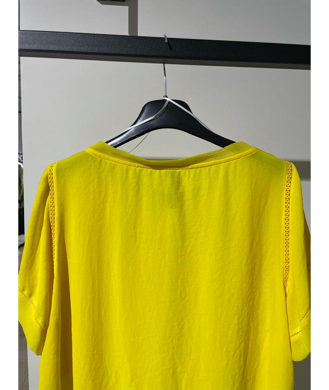 MARC CAIN Желтая полиэстеровая блузы, фото 3