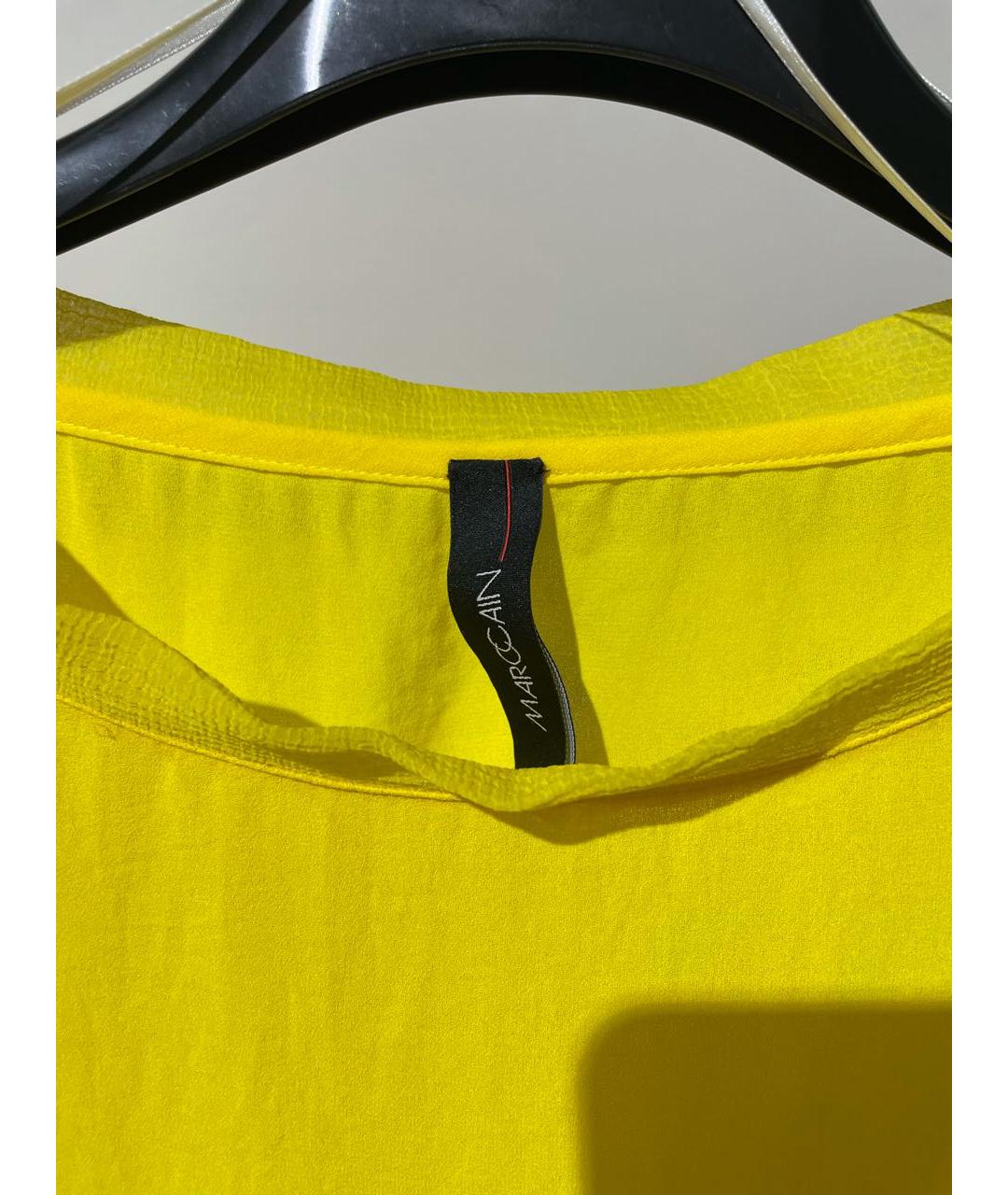 MARC CAIN Желтая полиэстеровая блузы, фото 4