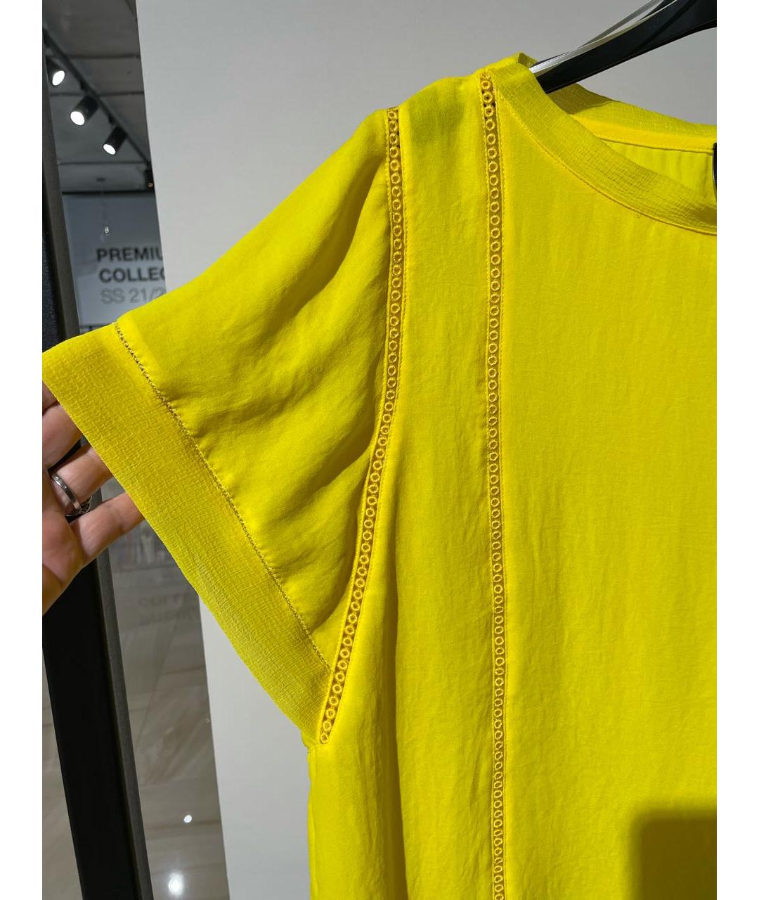 MARC CAIN Желтая полиэстеровая блузы, фото 5