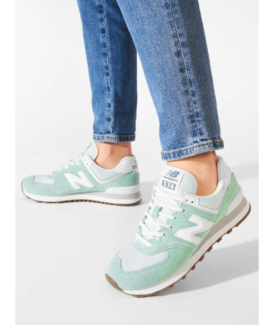 NEW BALANCE Бирюзовые замшевые кроссовки, фото 5