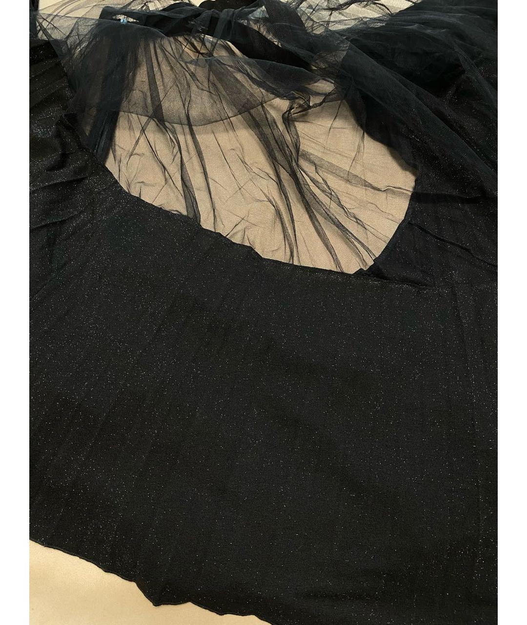 ELISABETTA FRANCHI Черный полиэстеровый костюм с юбками, фото 5