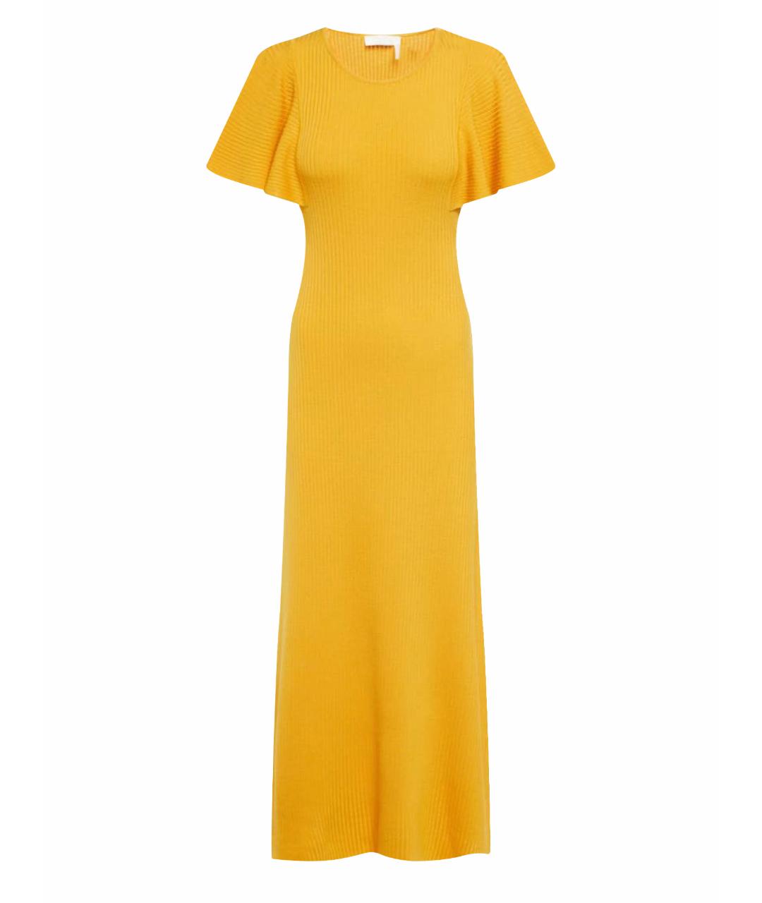 CHLOE Желтое шерстяное вечернее платье, фото 1