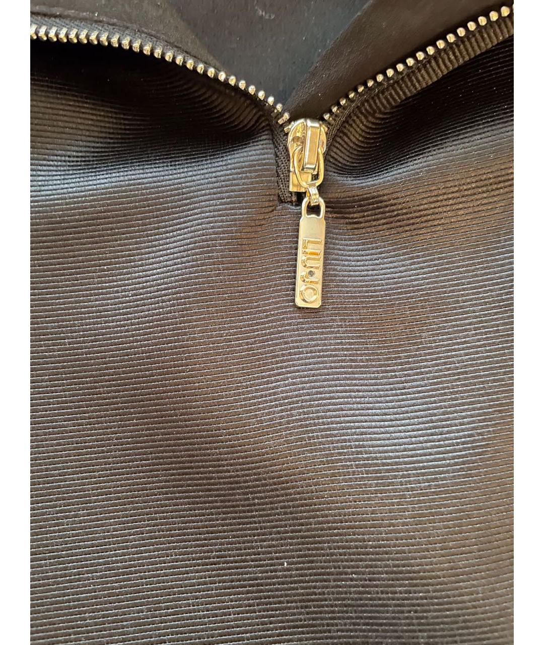 LIU JO Черная полиэстеровая юбка миди, фото 4