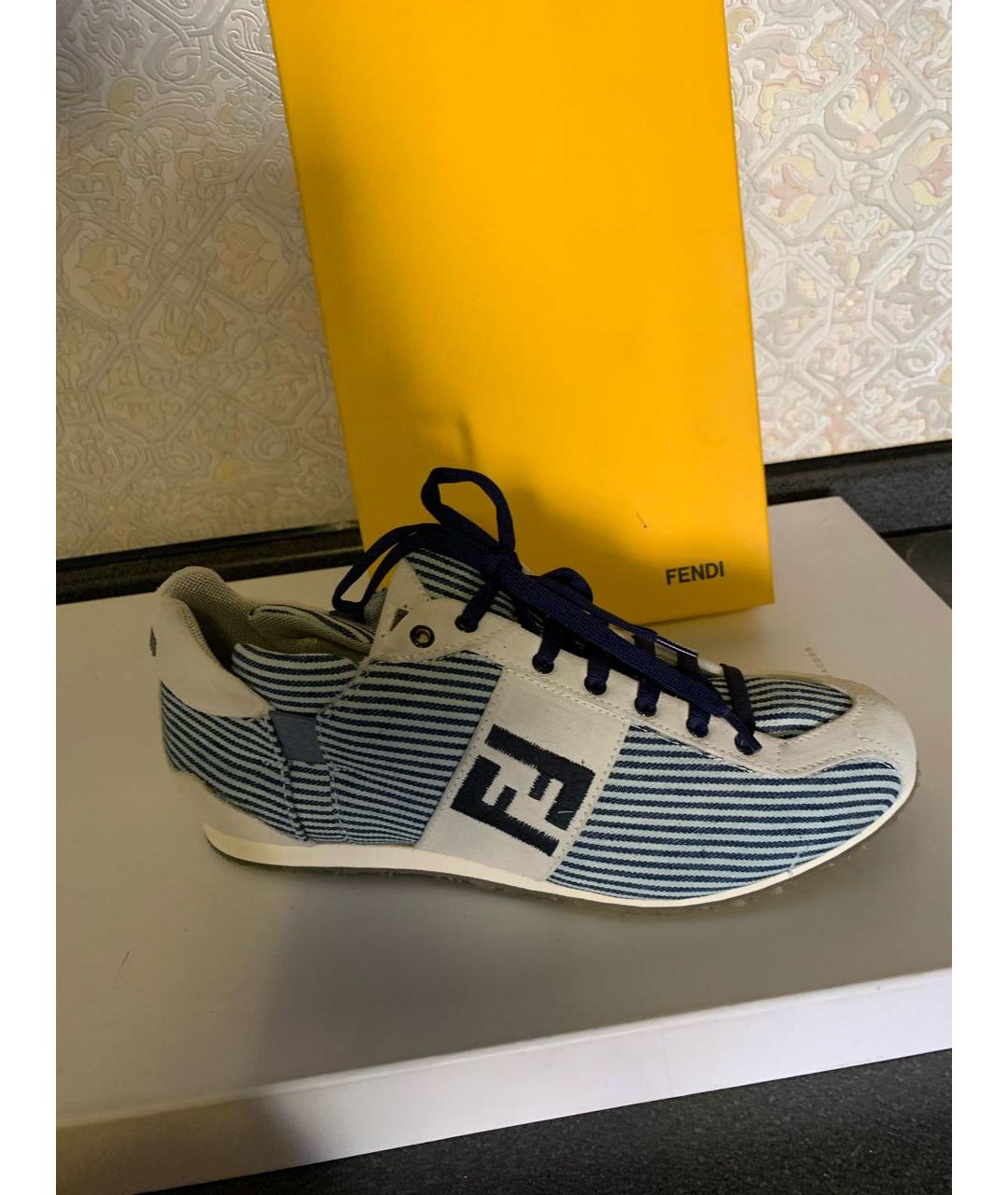 FENDI Мульти текстильные кроссовки, фото 5